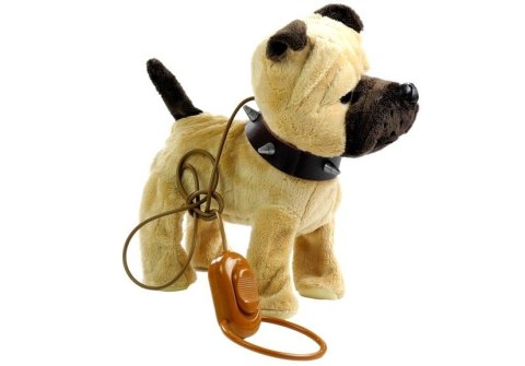 LEAN Toys Interaktywny Piesek Na Smyczy + Buda Beżowy LEAN Toys Interaktywny Piesek Na Smyczy + Buda Beżowy