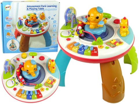 LEAN Toys Interaktywny Stolik Edukacyjny Ośmiornica Pianinko Dźwięki Światła