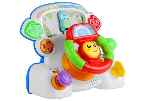 LEAN Toys Kierownica Edukacyjna Interaktywna Dźwięki Światło LEAN Toys Kierownica Edukacyjna Interaktywna Dźwięki Światło