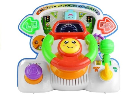 LEAN Toys Kierownica Edukacyjna Interaktywna Dźwięki Światło LEAN Toys Kierownica Edukacyjna Interaktywna Dźwięki Światło