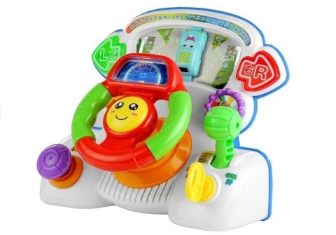 LEAN Toys Kierownica Edukacyjna Interaktywna Dźwięki Światło LEAN Toys Kierownica Edukacyjna Interaktywna Dźwięki Światło