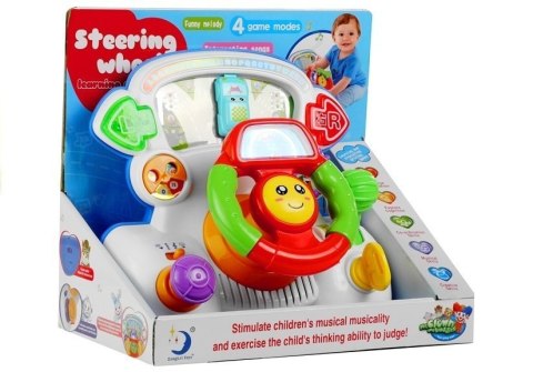 LEAN Toys Kierownica Edukacyjna Interaktywna Dźwięki Światło LEAN Toys Kierownica Edukacyjna Interaktywna Dźwięki Światło