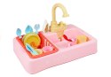 LEAN Toys Kolorowy Zlewozmywak Zlew z Wodą + Akcesoria