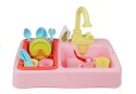 LEAN Toys Kolorowy Zlewozmywak Zlew z Wodą + Akcesoria