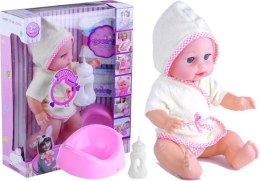 LEAN Toys Lalka Bobas W Szlafroku Butelka Nocnik Pampers Gra