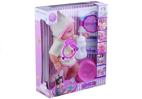 LEAN Toys Lalka Bobas W Szlafroku Butelka Nocnik Pampers Gra LEAN Toys Lalka Bobas W Szlafroku Butelka Nocnik Pampers Gra