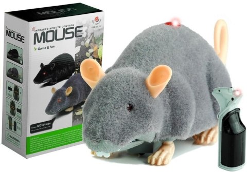 LEAN Toys Mysz Zdalnie Sterowana Pilotem R/C Na Kółkach Duża Szara LEAN Toys Mysz Zdalnie Sterowana Pilotem R/C Na Kółkach Duża Szara
