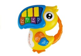 LEAN Toys Pianinko Organki Do Re Mi Papuga Żółte