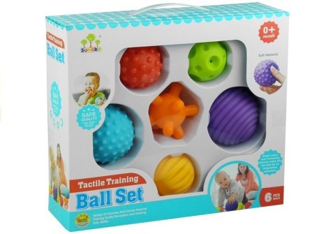 LEAN Toys Piłeczki Sensoryczne Zestaw Dla Maluszka 6 Sztuk LEAN Toys Piłeczki Sensoryczne Zestaw Dla Maluszka 6 Sztuk
