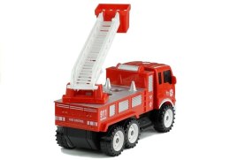 LEAN Toys Wóz Strażacki Do Rozkręcania Drabina + Narzędzia