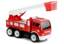LEAN Toys Wóz Strażacki Do Rozkręcania Drabina + Narzędzia