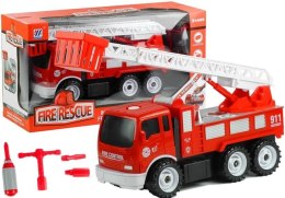 LEAN Toys Wóz Strażacki z Drabiną Do Rozkręcania Narzędzia