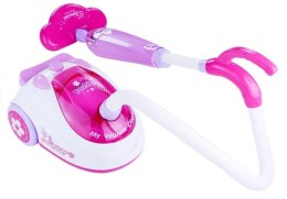 LEAN Toys Zestaw Do Sprzątania Zabawkowy Odkurzacz Na Baterie 2 Końcówki Różowy