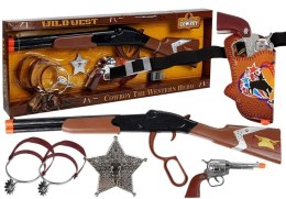 LEAN Toys Zestaw Kowboja Kowbojski Pistolet + Akcesoria