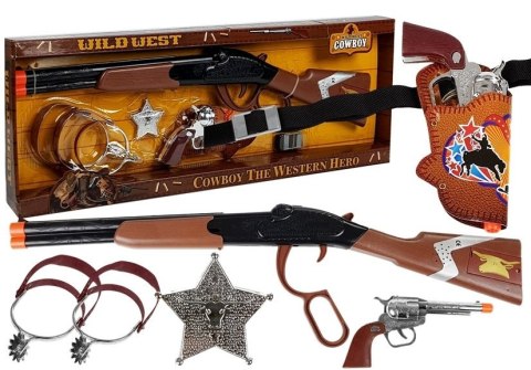 LEAN Toys Zestaw Kowboja Kowbojski Pistolet + Akcesoria LEAN Toys Zestaw Kowboja Kowbojski Pistolet + Akcesoria