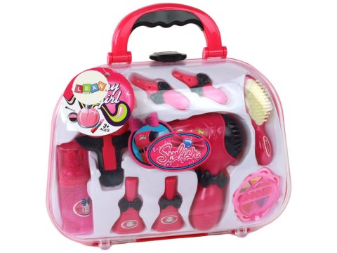 LEAN Toys Zestaw Małej Piękności Walizka Suszarka Akcesoria LEAN Toys Zestaw Małej Piękności Walizka Suszarka Akcesoria