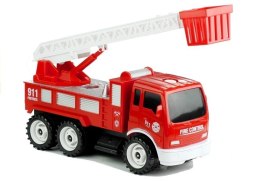 LEAN Toys Zestaw Strażaka Wóz Hełm Gaśnica Piła 14 Elementów