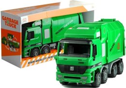 LEAN Toys Zielona Śmieciarka Duża Otwierana Przypinany Kosz
