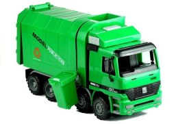LEAN Toys Zielona Śmieciarka Duża Otwierana Przypinany Kosz