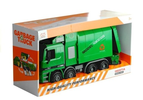 LEAN Toys Zielona Śmieciarka Duża Otwierana Przypinany Kosz LEAN Toys Zielona Śmieciarka Duża Otwierana Przypinany Kosz