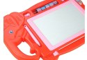 LEAN Toys Znikopis Słoń Tablica Magnetyczna Pieczątki Czerw.