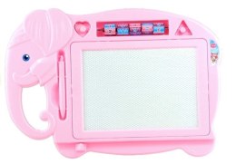 LEAN Toys Znikopis Słoń Tablica Magnetyczna Pieczątki Różowy