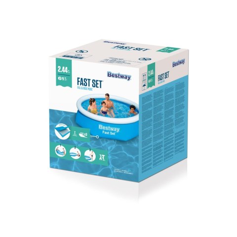 Bestway Basen Ogrodowy Rozporowy 2,44 x 61 cm Bestway 57448 Bestway Basen Ogrodowy Rozporowy 2,44 x 61 cm Bestway 57448