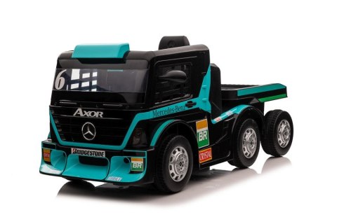 LEAN CARS Auto Na Akumulator Mercedes+ Naczepa XMX622B Niebieski LCD LEAN CARS Auto Na Akumulator Mercedes+ Naczepa XMX622B Niebieski LCD