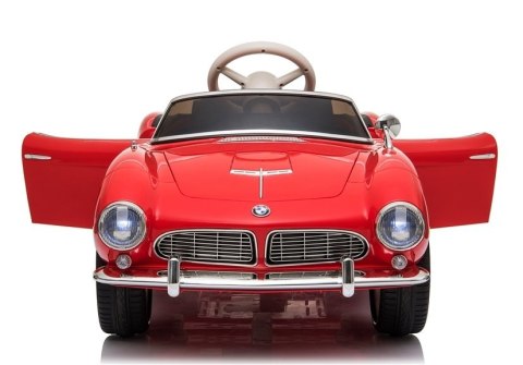 LEAN CARS Auto na Akumulator BMW Retro Czerwone Lakierowane LEAN CARS Auto na Akumulator BMW Retro Czerwone Lakierowane