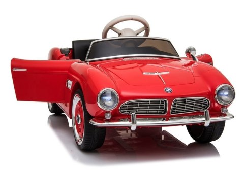 LEAN CARS Auto na Akumulator BMW Retro Czerwone Lakierowane LEAN CARS Auto na Akumulator BMW Retro Czerwone Lakierowane