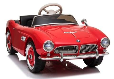 LEAN CARS Auto na Akumulator BMW Retro Czerwone Lakierowane LEAN CARS Auto na Akumulator BMW Retro Czerwone Lakierowane