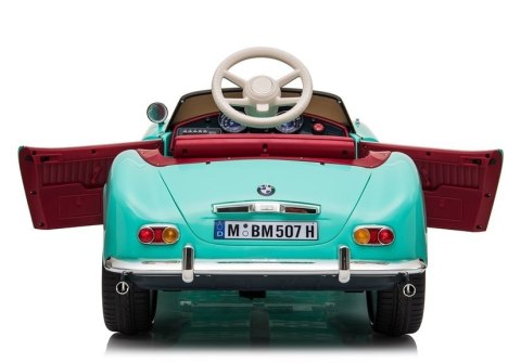 LEAN CARS Auto na Akumulator BMW Retro Zielone Lakierowane LEAN CARS Auto na Akumulator BMW Retro Zielone Lakierowane