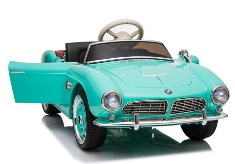 LEAN CARS Auto na Akumulator BMW Retro Zielone Lakierowane LEAN CARS Auto na Akumulator BMW Retro Zielone Lakierowane