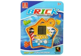 LEAN TOYS Gra Elektroniczna Kieszonkowa Brick Tetris Żółty