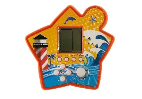 LEAN TOYS Gra Elektroniczna Kieszonkowa Tetris Gwiazdka Pomarańczowy LEAN TOYS Gra Elektroniczna Kieszonkowa Tetris Gwiazdka Pomarańczowy