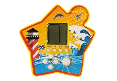 LEAN TOYS Gra Elektroniczna Kieszonkowa Tetris Gwiazdka Żółty LEAN TOYS Gra Elektroniczna Kieszonkowa Tetris Gwiazdka Żółty