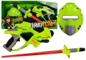 LEAN Toys Broń Kosmiczna Miecz Maska Światło Zielona