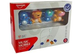 LEAN Toys Karuzela Do Łóżeczka Zwierzątka Lew Słonik Żyrafa Dźwięk