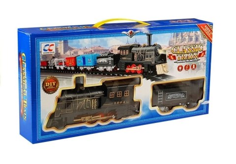 LEAN Toys Kolejka Classic Lokomotywa + Wagon Tory LEAN Toys Kolejka Classic Lokomotywa + Wagon Tory