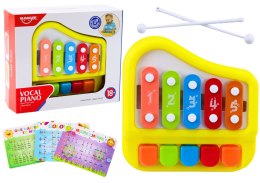 LEAN Toys Pianinko Cymbałki Dzwonki Dla Malucha Żółte