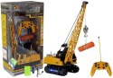 LEAN Toys Pojazd Budowlany Dźwig Zdalnie Sterowany RC Ruchome Ramie Światła Żółty