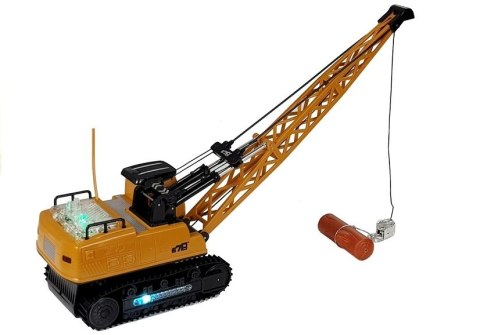 LEAN Toys Pojazd Budowlany Dźwig Zdalnie Sterowany RC Ruchome Ramie Światła Żółty LEAN Toys Pojazd Budowlany Dźwig Zdalnie Sterowany RC Ruchome Ramie Światła Żółty