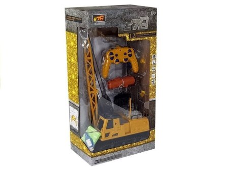 LEAN Toys Pojazd Budowlany Dźwig Zdalnie Sterowany RC Ruchome Ramie Światła Żółty LEAN Toys Pojazd Budowlany Dźwig Zdalnie Sterowany RC Ruchome Ramie Światła Żółty