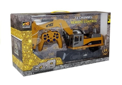 LEAN Toys Pojazd Budowlany Koparka RC Zdalnie Sterowana 2.4G R/C Światła Żółty LEAN Toys Pojazd Budowlany Koparka RC Zdalnie Sterowana 2.4G R/C Światła Żółty