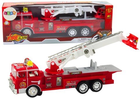 LEAN Toys Wóz Strażacki Czerwony Z Wysięgnikiem Światła Dźwięki LEAN Toys Wóz Strażacki Czerwony Z Wysięgnikiem Światła Dźwięki