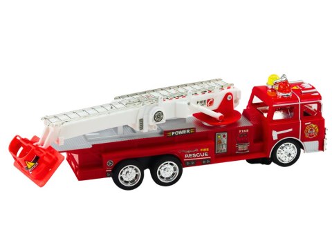 LEAN Toys Wóz Strażacki Czerwony Z Wysięgnikiem Światła Dźwięki LEAN Toys Wóz Strażacki Czerwony Z Wysięgnikiem Światła Dźwięki