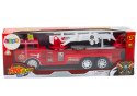LEAN Toys Wóz Strażacki Czerwony Z Wysięgnikiem Światła Dźwięki
