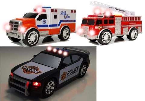 LEAN Toys Zestaw Aut Służby Specjalne Straż Pożarna Policja LEAN Toys Zestaw Aut Służby Specjalne Straż Pożarna Policja