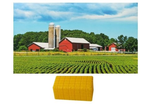 LEAN Toys Zestaw Autek Farmerskich Zgrabiarka Prasa LEAN Toys Zestaw Autek Farmerskich Zgrabiarka Prasa