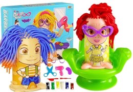 LEAN Toys Zestaw Ciastolina Fryzjer Wyciskarka do Włosów